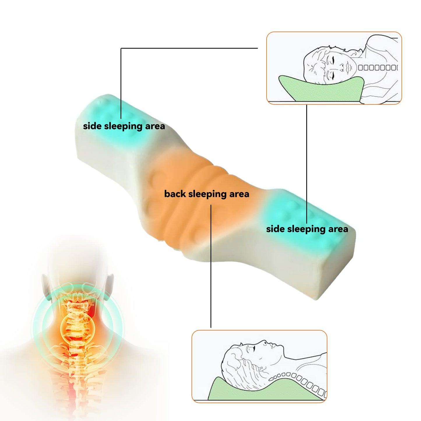 Cervical Memory Foam Neck Pillow
