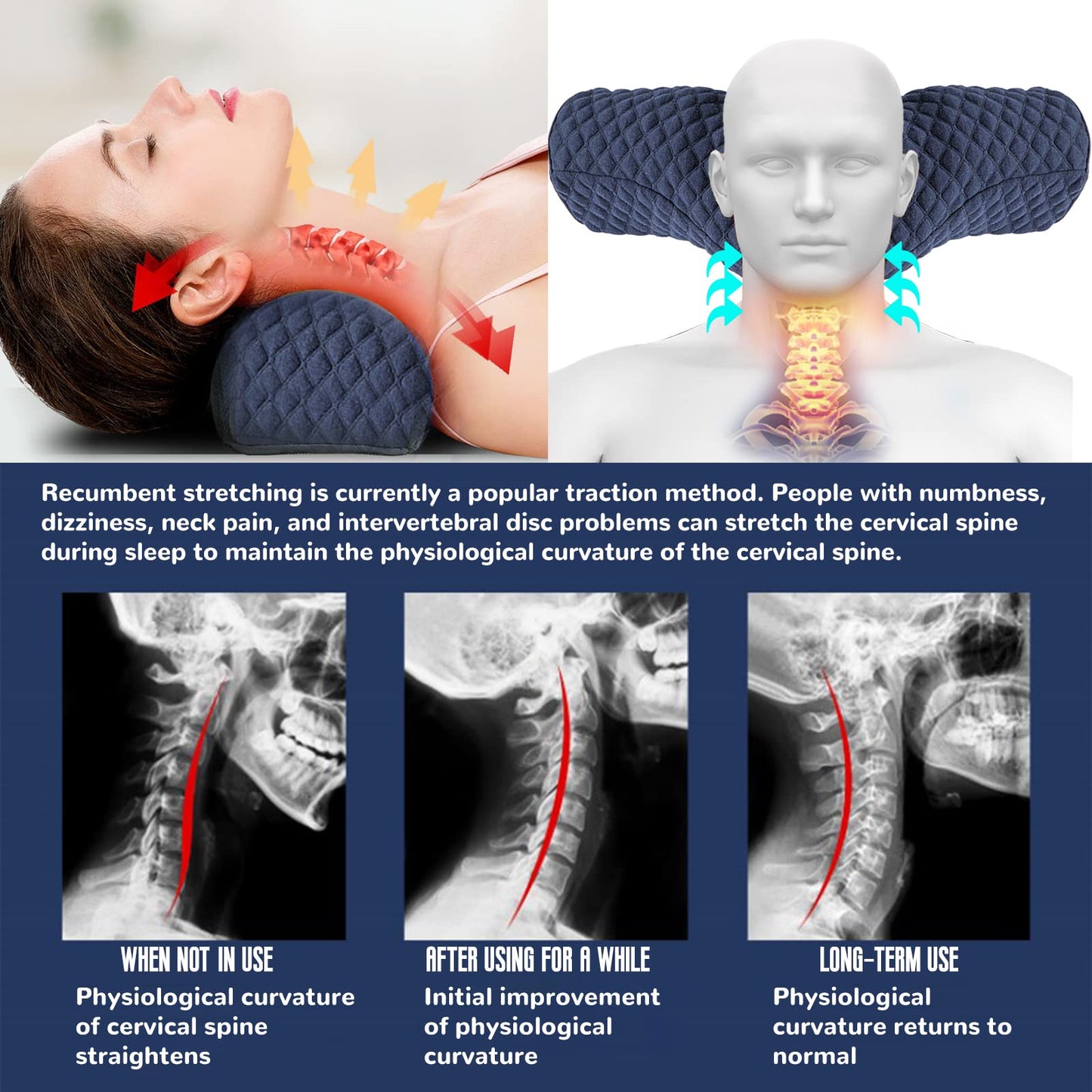 Cervical Memory Foam Neck Pillow